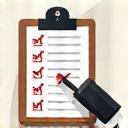 Compliance Consulting icon showing a checklist and a gavel