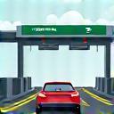 Electronic Toll Collection icon showing a car passing under a gantry