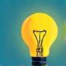 Innovation icon depicting a lightbulb with gears